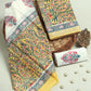 Hand Block Printed Maheshwari Silk Suit with Maheshwari Silk Dupatta
