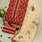 Cotton Printed Neck Work Suits with Chiffon dupatta