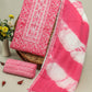 Cotton Printed Neck Work Suits with Chiffon dupatta