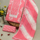 Cotton Printed Neck Work Suits with Chiffon dupatta