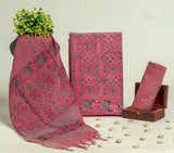 Beautiful Discharge Printed Cotton Suit with Pure Kota Doria Dupatta