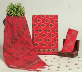Beautiful Discharge Printed Cotton Suit with Pure Kota Doria Dupatta