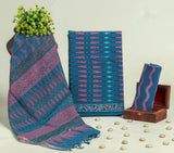 Beautiful Discharge Printed Cotton Suit with Pure Kota Doria Dupatta