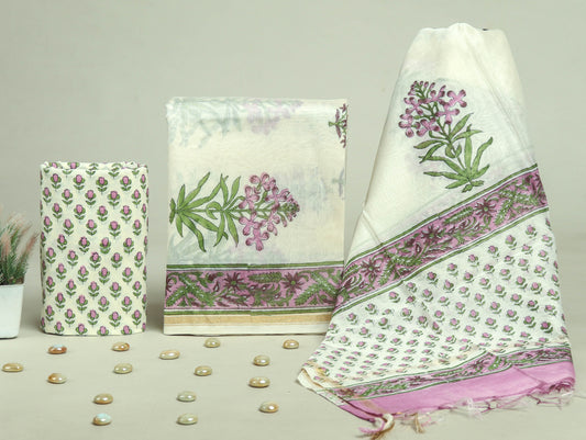 Beautiful Chanderi Silk Suits with Chanderi Silk Dupatta