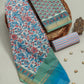 Hand Block Printed Maheshwari Silk Suit with Maheshwari Silk Dupatta