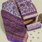 HAND BLOCK Printed Maheshwari Silk Suit with Maheshwari Silk Dupatta