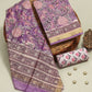 HAND BLOCK Printed Maheshwari Silk Suit with Maheshwari Silk Dupatta