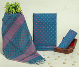Beautiful Discharge Printed Cotton Suit with Pure Kota Doria Dupatta