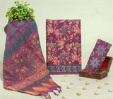 Beautiful Discharge Printed Cotton Suit with Pure Kota Doria Dupatta