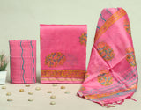 Beautiful Discharge Chanderi Silk Suits with Chanderi Silk Dupatta