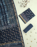 JAHOTA PRINTED MAHESHWARI SILK SUIT WITH MAHESHWARI SILK DUPATTA