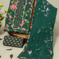 Cotton Printed Neck Work Suits with Chiffon dupatta