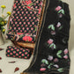 Cotton Printed Neck Work Suits with Chiffon dupatta