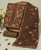 Cotton Printed Neck Work Suits with Chiffon dupatta