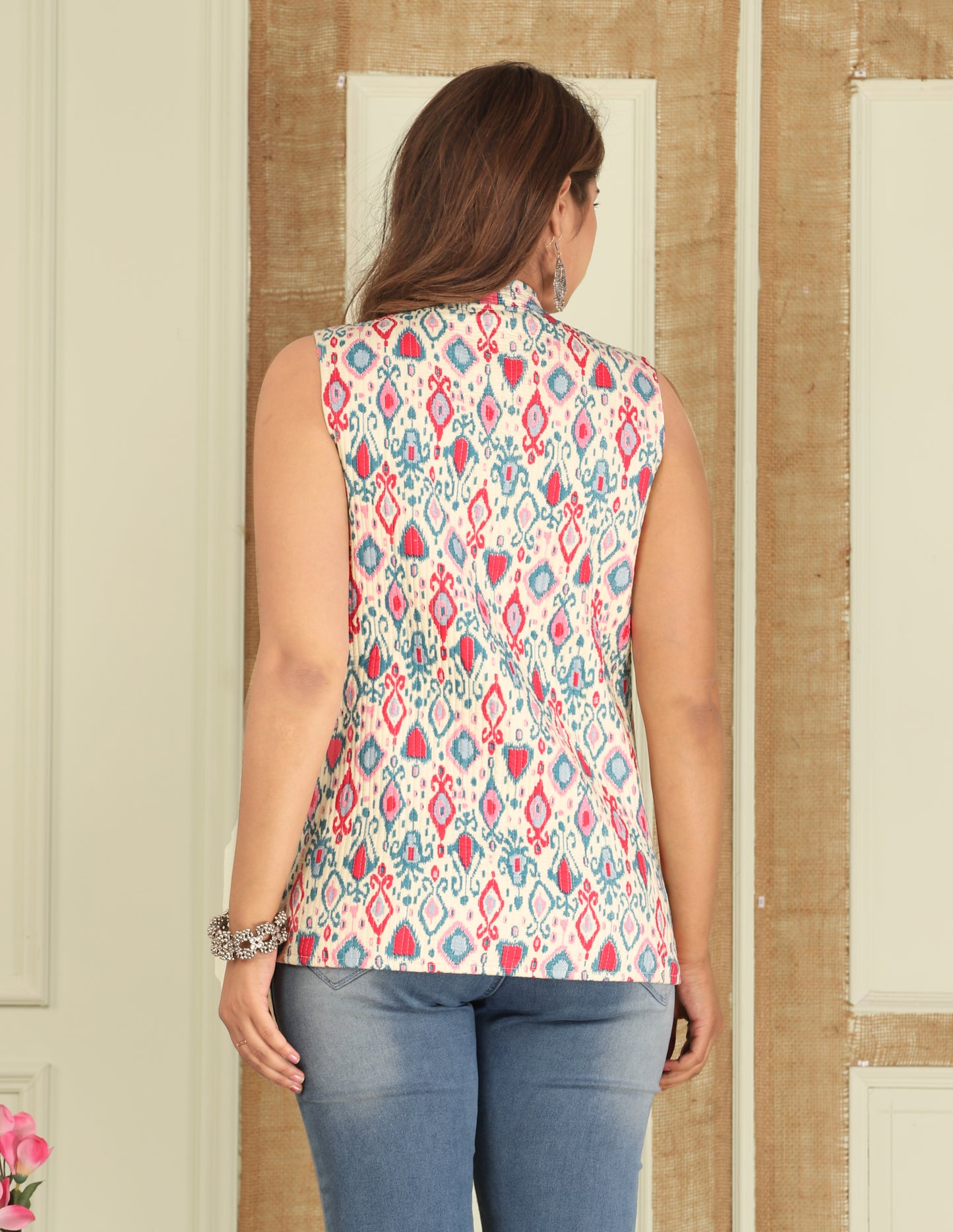 New Launch Jaipuri Reversible Quilted Cotton Sleeveless Jackets