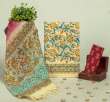 Beautiful Discharge Printed Cotton Suit with Pure Kota Doria Dupatta