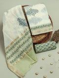 HAND BLOCK PRINTED MAHESHWARI SILK SUIT WITH MAHESHWARI SILK DUPATTA