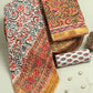 HAND BLOCK PRINTED MAHESHWARI SILK SUIT WITH MAHESHWARI SILK DUPATTA