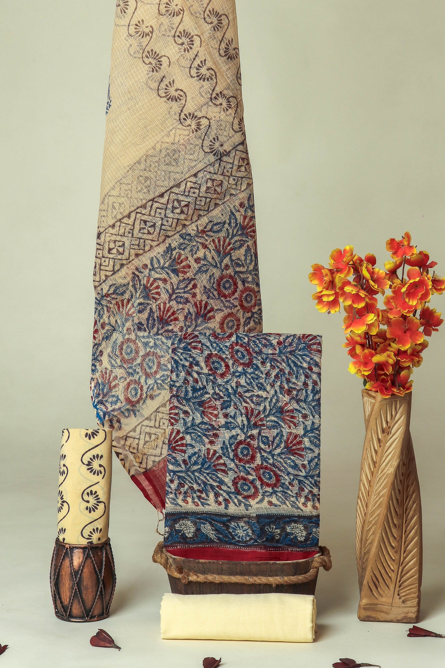 PURE KOTA DORIA SUIT WITH PURE KOTA DORIA DUPATTA WITH   (ATTACHED LINING)