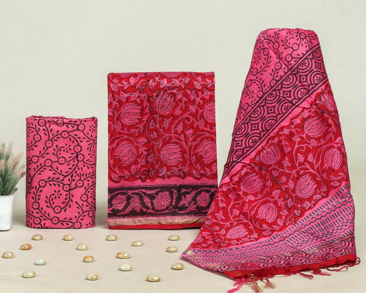 Beautiful Chanderi Silk Suits with Chanderi Silk Dupatta
