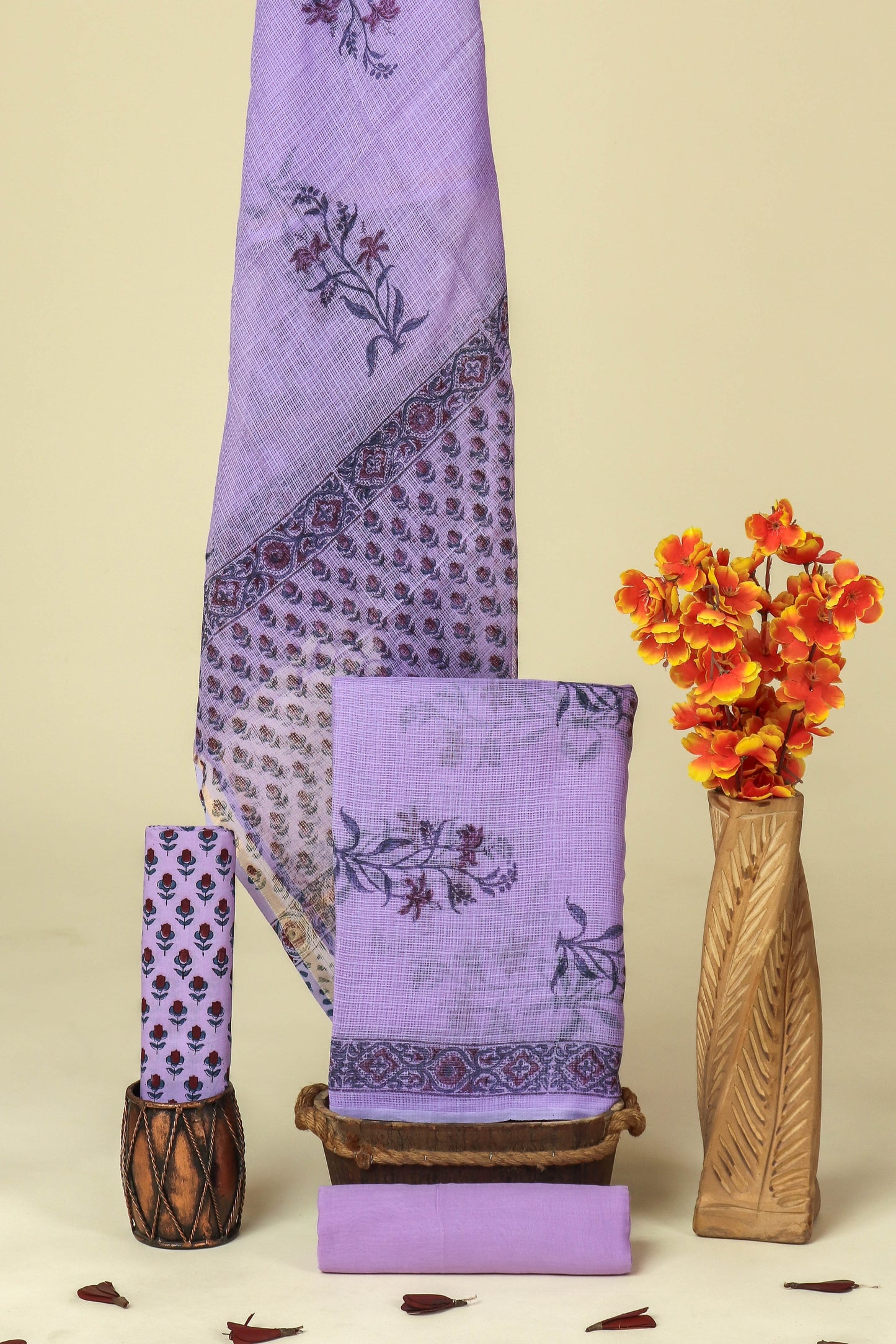 PURE KOTA DORIA SUIT WITH PURE KOTA DORIA DUPATTA WITH   (ATTACHED LINING)