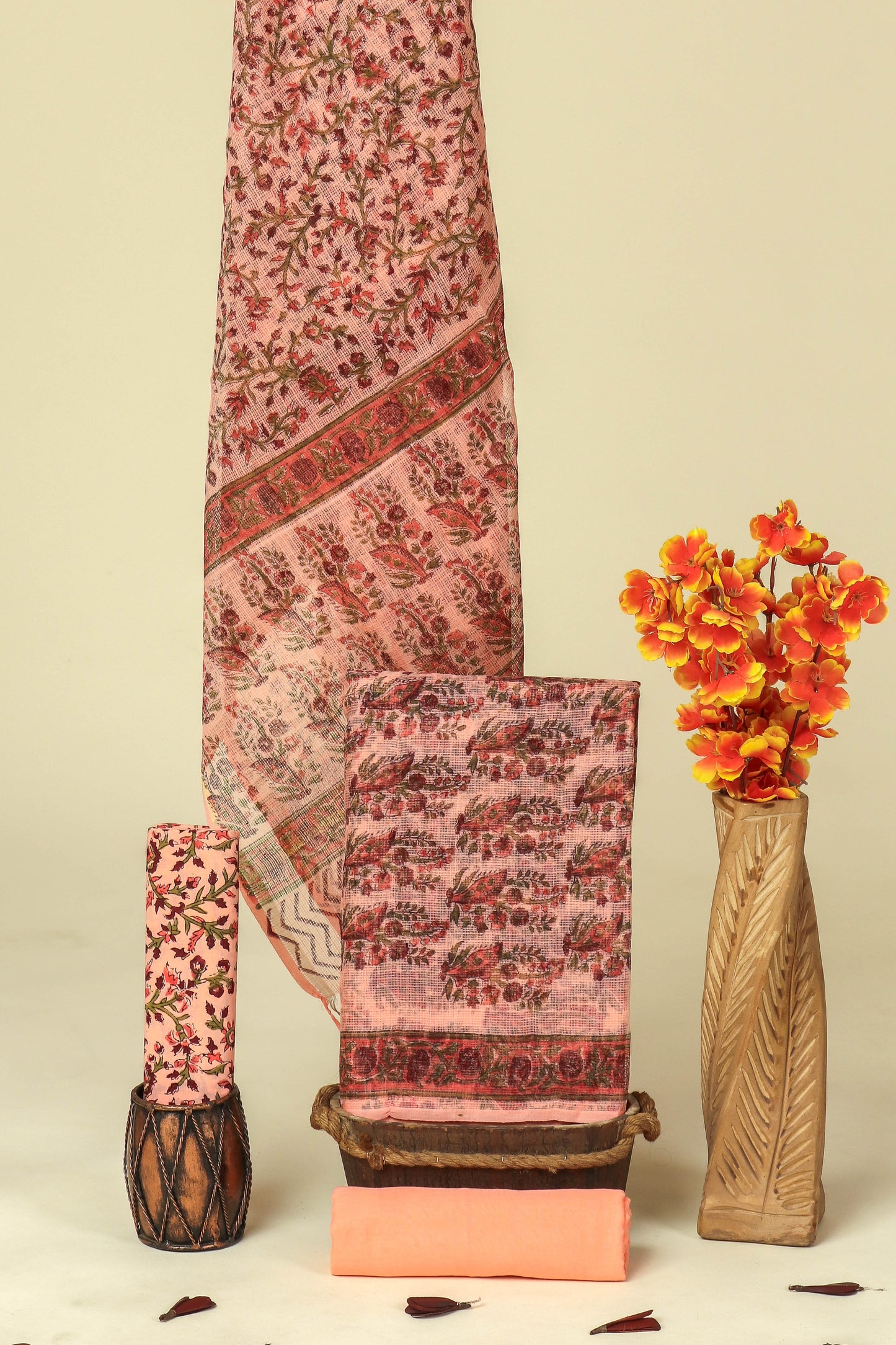 PURE KOTA DORIA SUIT WITH PURE KOTA DORIA DUPATTA WITH   (ATTACHED LINING)