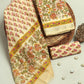 Hand Block Printed Maheshwari Silk Suit with Maheshwari Silk Dupatta