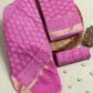 Hand Block Printed Maheshwari Silk Suit with Maheshwari Silk Dupatta