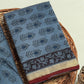Hand Block Printed Maheshwari Silk Suit with Maheshwari Silk Dupatta