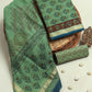 Hand Block Printed Maheshwari Silk Suit with Maheshwari Silk Dupatta