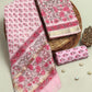 Hand Block Printed Maheshwari Silk Suit with Maheshwari Silk Dupatta