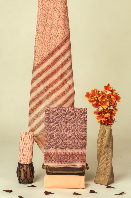 PURE KOTA DORIA SUIT WITH PURE KOTA DORIA DUPATTA WITH   (ATTACHED LINING)