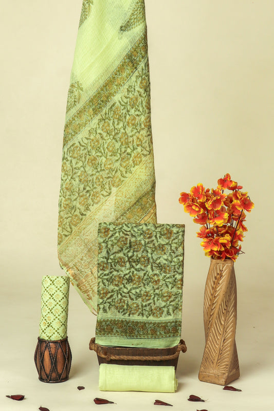 PURE KOTA DORIA SUIT WITH PURE KOTA DORIA DUPATTA WITH   (ATTACHED LINING)
