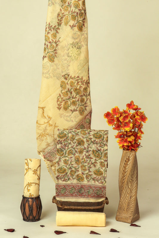 PURE KOTA DORIA SUIT WITH PURE KOTA DORIA DUPATTA WITH   (ATTACHED LINING)
