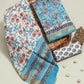 Hand Block Printed Maheshwari Silk Suit with Maheshwari Silk Dupatta