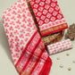 Hand Block Printed Maheshwari Silk Suit with Maheshwari Silk Dupatta