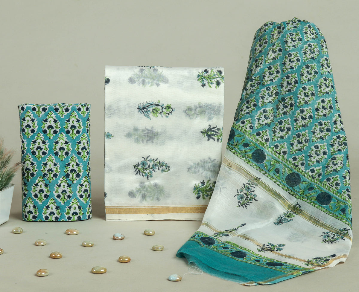 Beautiful Chanderi Silk Suits with Chanderi Silk Dupatta