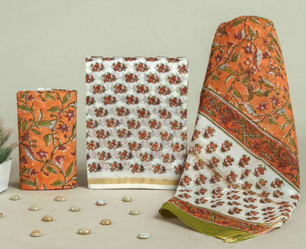 Beautiful Chanderi Silk Suits with Chanderi Silk Dupatta