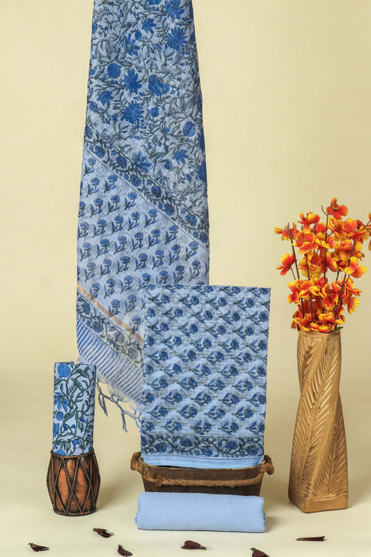 PURE KOTA DORIA SUIT WITH PURE KOTA DORIA DUPATTA WITH  LINING