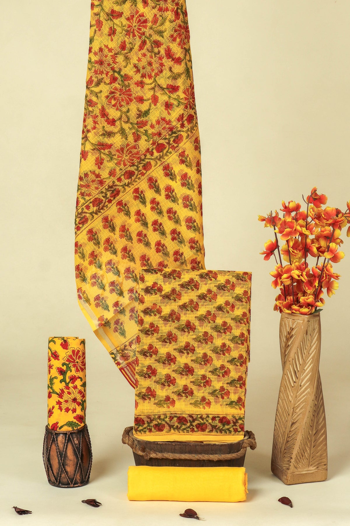 PURE KOTA DORIA SUIT WITH PURE KOTA DORIA DUPATTA WITH  LINING