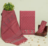 Beautiful Discharge Printed Cotton Suit with Pure Kota Doria Dupatta