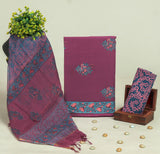 Beautiful Discharge Printed Cotton Suit with Pure Kota Doria Dupatta