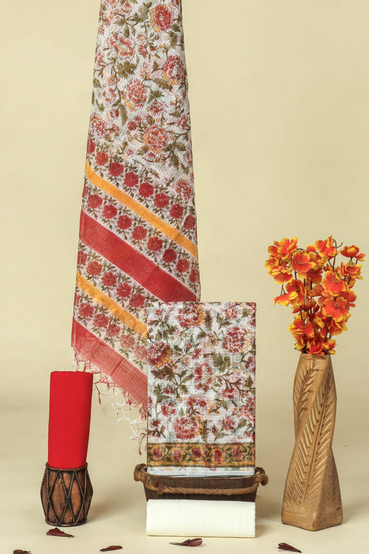 PURE KOTA DORIA SUIT WITH PURE KOTA DORIA DUPATTA WITH LINING