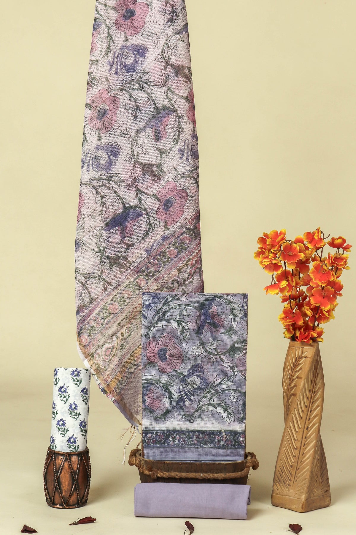 PURE KOTA DORIA SUIT WITH PURE KOTA DORIA DUPATTA WITH LINING