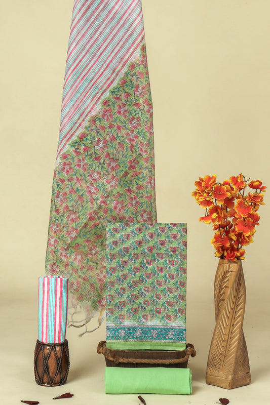 PURE KOTA DORIA SUIT WITH PURE KOTA DORIA DUPATTA WITH LINING