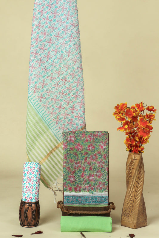 PURE KOTA DORIA SUIT WITH PURE KOTA DORIA DUPATTA WITH LINING