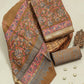 Hand Block Printed Maheshwari Silk Suit with Maheshwari Silk Dupatta