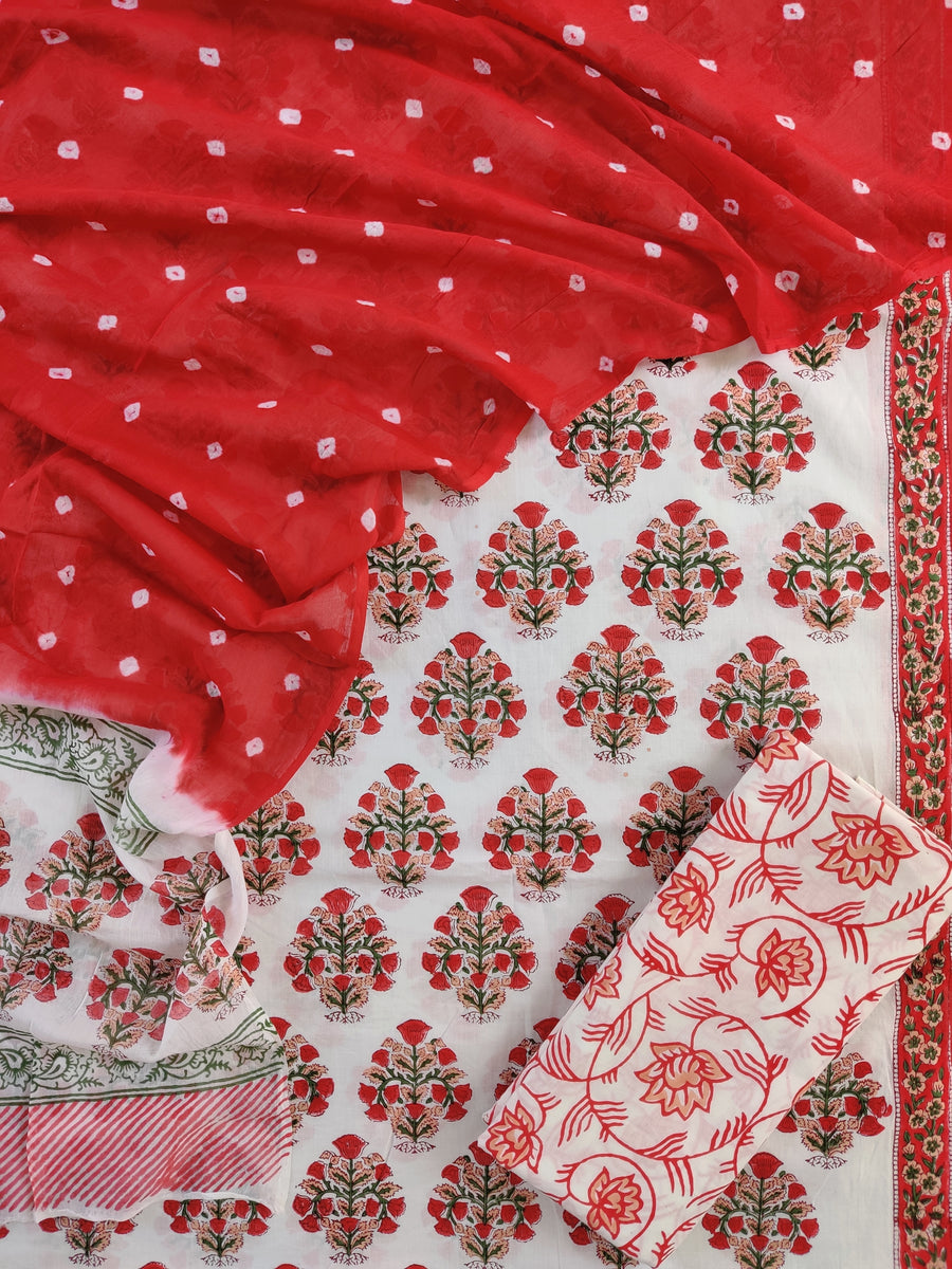 Mulmul Organza Saiyaara Red Dupatta