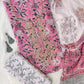 (SALE) FLORAL PRINTED COTTON GOTA PATTI SUIT WITH CHIFFON DUPATTA