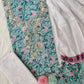 (SALE) FLORAL PRINTED COTTON GOTA PATTI SUIT WITH COTTON DUPATTA